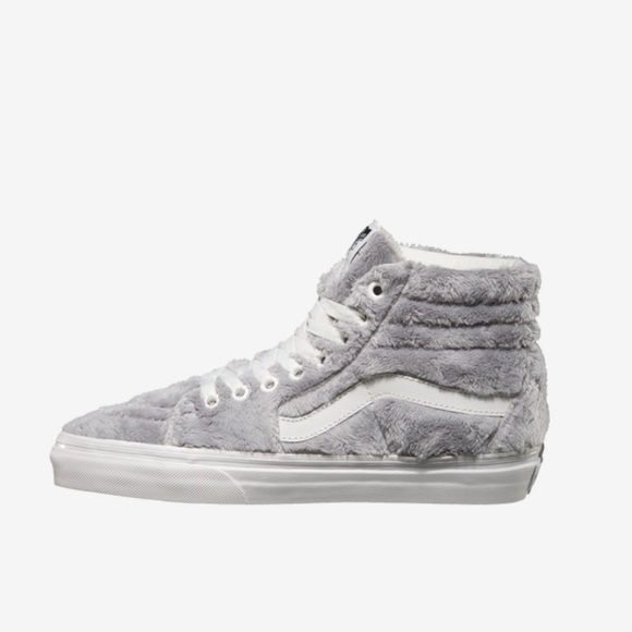VANS SK8 Hi Sherpa Sneakers in Gray (NWT) - Picture 2 of 9